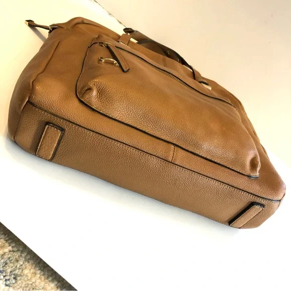NWT Halston Heritage Pebble Leather Laptop Satchel. Never Used. Fits Up to 15” - Picture 7 of 12